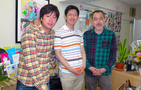 石坂わたるの活動:横浜のHIVの予防啓発のセンターSHIPにて代表のシンジさん、豊島区議の石川さんと。